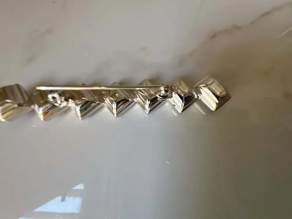Swarovski Multi-Colored Baguette Stone Bar Pin Brooch